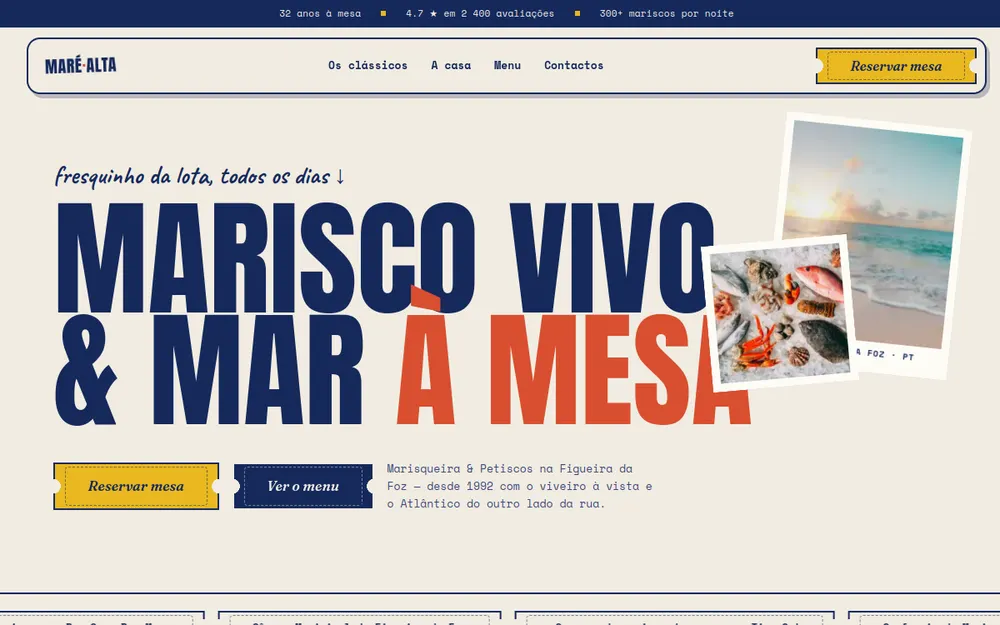Pré-visualização do site MARÉ ALTA